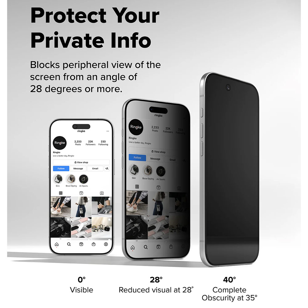 Picture of Apple iPhone Air 6.5 Screen Protector | Ringke Easy Slide Privacy Tempered Glass Screen Protector for iPhone 17 Air 6.5  (Privacy) 2pcs