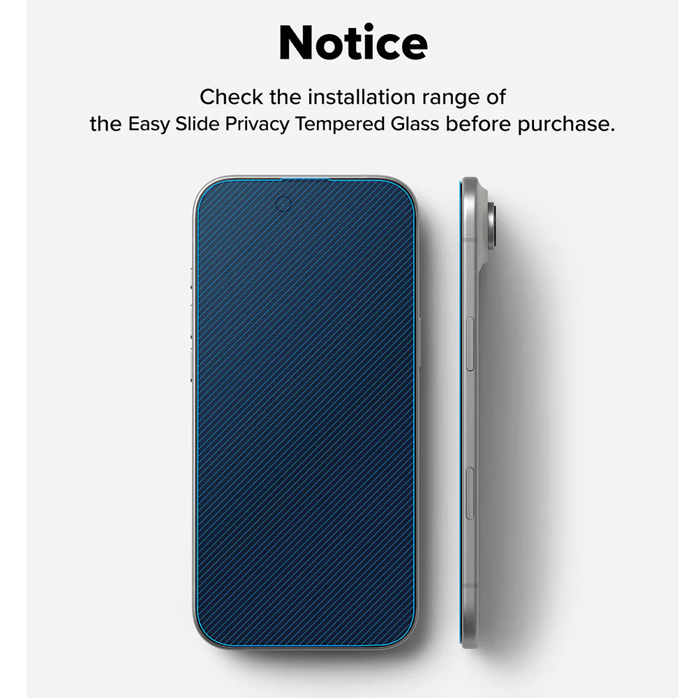 Picture of Apple iPhone Air 6.5 Screen Protector | Ringke Easy Slide Privacy Tempered Glass Screen Protector for iPhone 17 Air 6.5  (Privacy) 2pcs