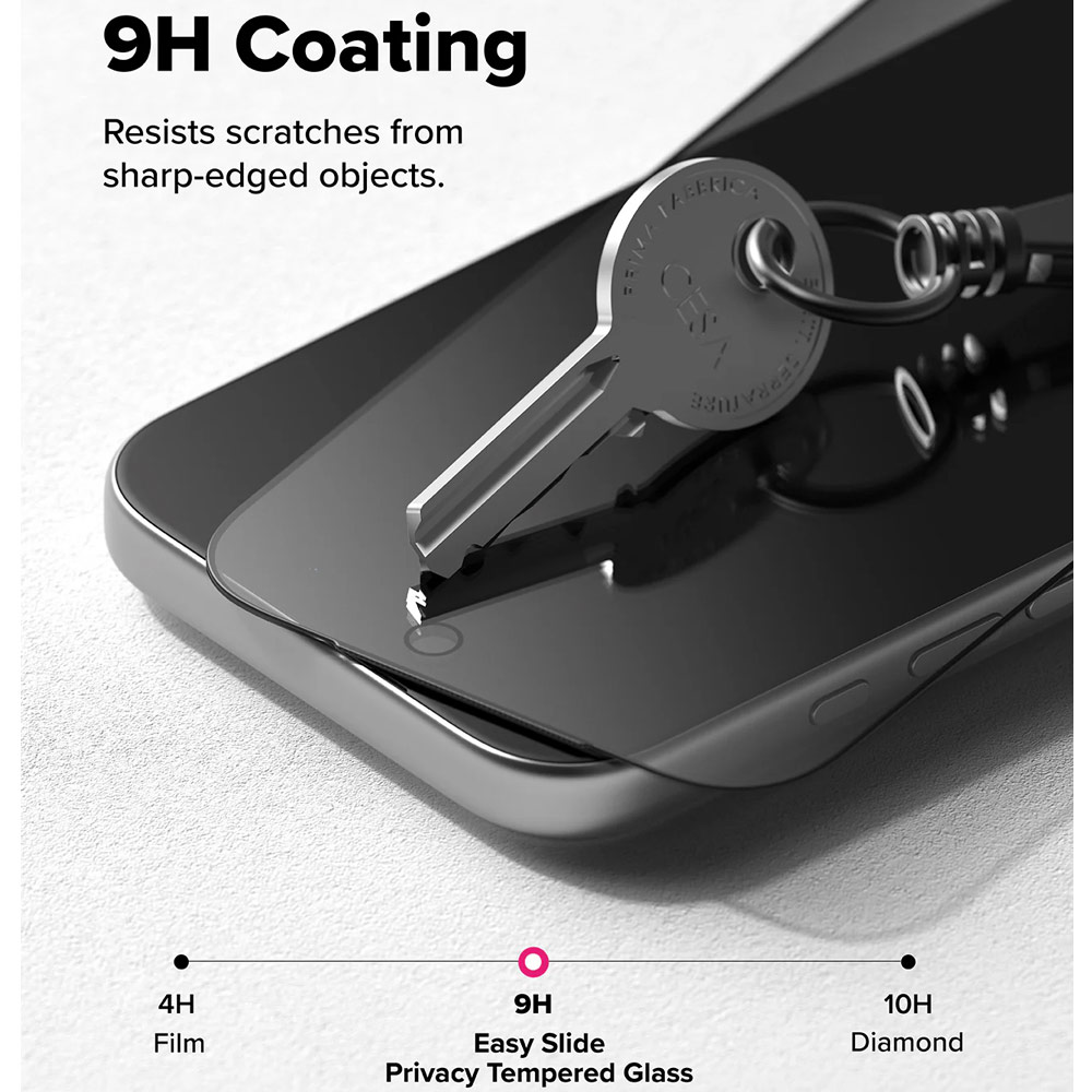 Picture of Apple iPhone 17 Pro 6.3 Screen Protector | Ringke Easy Slide Privacy Tempered Glass Screen Protector for iPhone 17 Pro 6.3  (Privacy) 2pcs