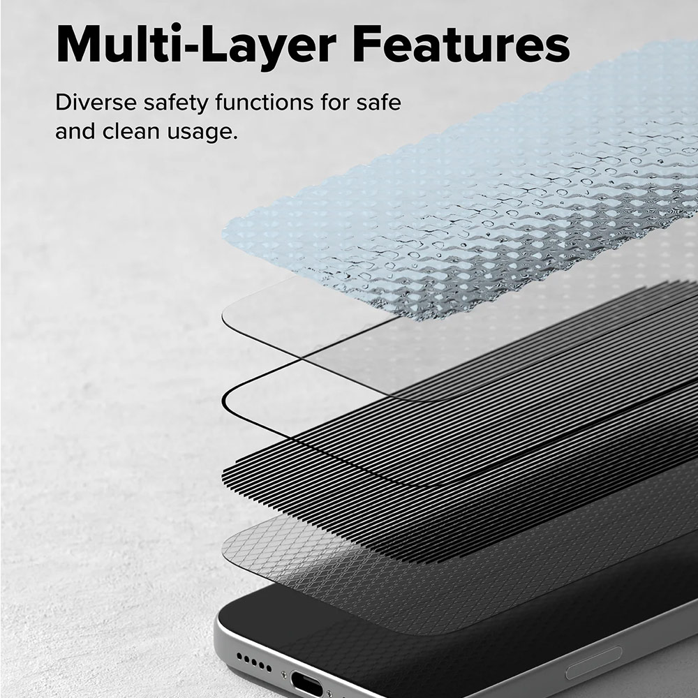 Picture of Apple iPhone 17 Pro 6.3 Screen Protector | Ringke Easy Slide Privacy Tempered Glass Screen Protector for iPhone 17 Pro 6.3  (Privacy) 2pcs