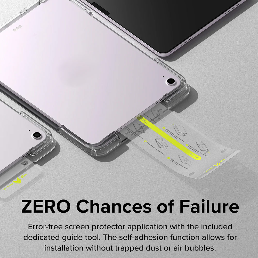 Picture of Apple iPad Air 11 M2 2024 Screen Protector | Ringke Easy Slide Tempered Glass Screen Protector for iPad Air 11" M2 6th Gen 2024 M3 2025 (Clear)
