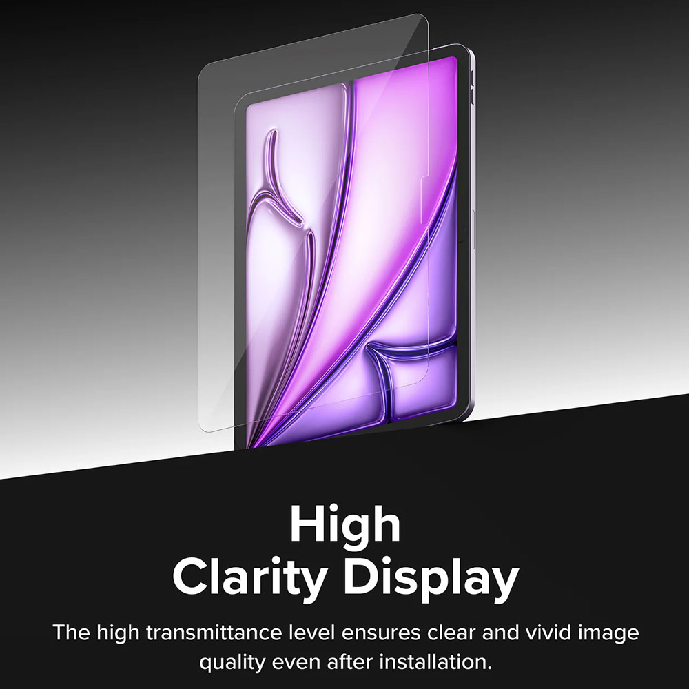 Picture of Apple iPad Air 11 M2 2024 Screen Protector | Ringke Easy Slide Tempered Glass Screen Protector for iPad Air 11" M2 6th Gen 2024 M3 2025 (Clear)