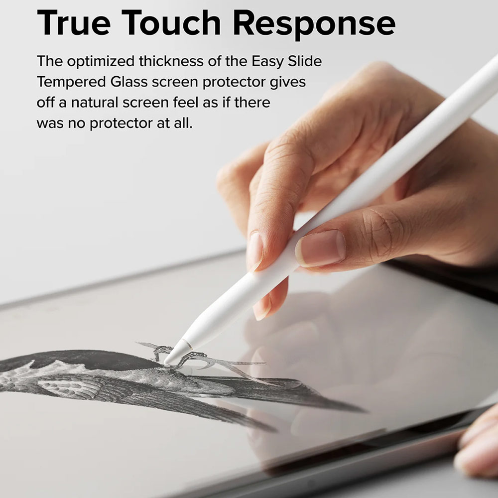 Picture of Apple iPad Air 11 M2 2024 Screen Protector | Ringke Easy Slide Tempered Glass Screen Protector for iPad Air 11" M2 6th Gen 2024 M3 2025 (Clear)