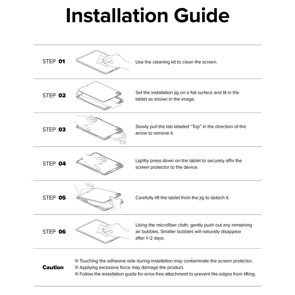 Picture of Apple iPad Air 11 M2 2024 Screen Protector | Ringke Easy Slide Tempered Glass Screen Protector for iPad Air 11" M2 6th Gen 2024 M3 2025 (Clear)