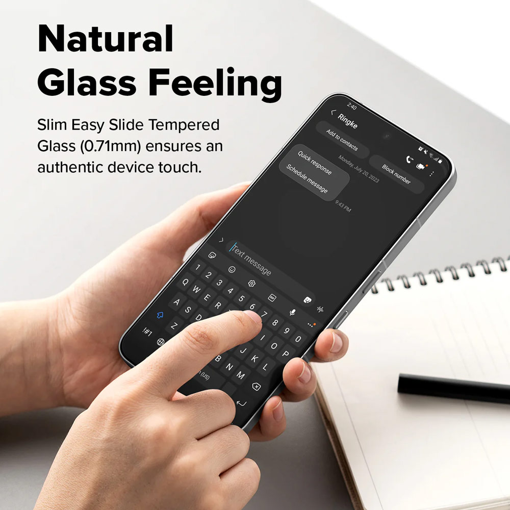 Picture of Nothing Phone 3 Screen Protector | Ringke Easy Slide Tempered Glass Screen Protector for Nothing Phone 3 (Clear) 2pcs