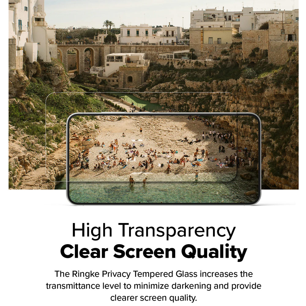 Picture of Samsung Galaxy S25 Screen Protector | Ringke Easy Slide Tempered Glass Screen Protector for Samsung Galaxy S25 (Privacy Anti Peep) 2pcs