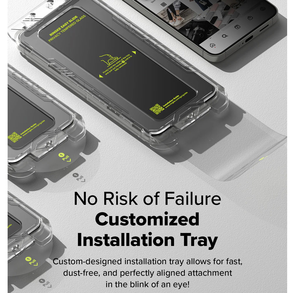 Picture of Samsung Galaxy S25 Plus Screen Protector | Ringke Easy Slide Tempered Glass Screen Protector for Samsung Galaxy S25 Plus(Privacy Anti Peep) 2pcs