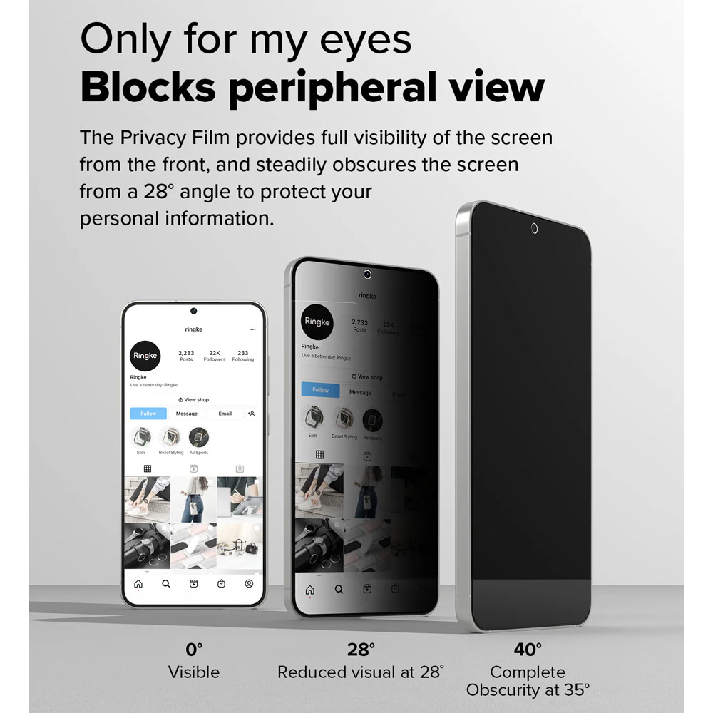 Picture of Samsung Galaxy S25 Plus Screen Protector | Ringke Easy Slide Tempered Glass Screen Protector for Samsung Galaxy S25 Plus(Privacy Anti Peep) 2pcs