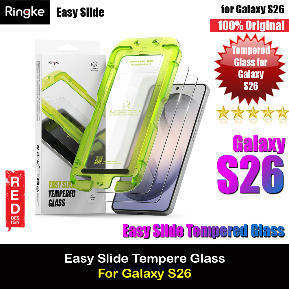 Picture of Samsung Galaxy S26 Screen Protector | Ringke Easy Slide Tempered Glass Screen Protector for Samsung Galaxy S26(Clear) 2pcs