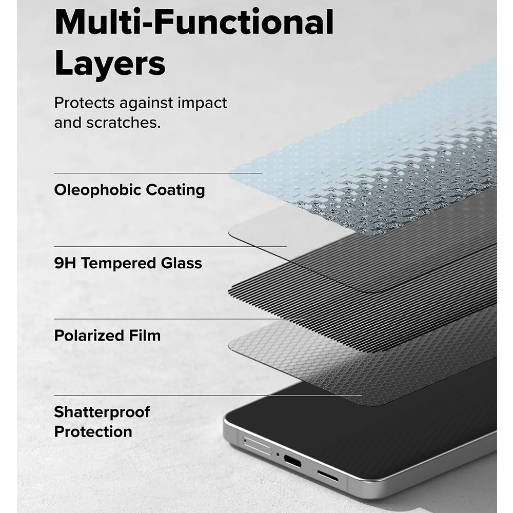 Picture of Samsung Galaxy S26 Screen Protector | Ringke Easy Slide Tempered Glass Screen Protector for Samsung Galaxy S26 (Privacy Anti Peep) 2pcs