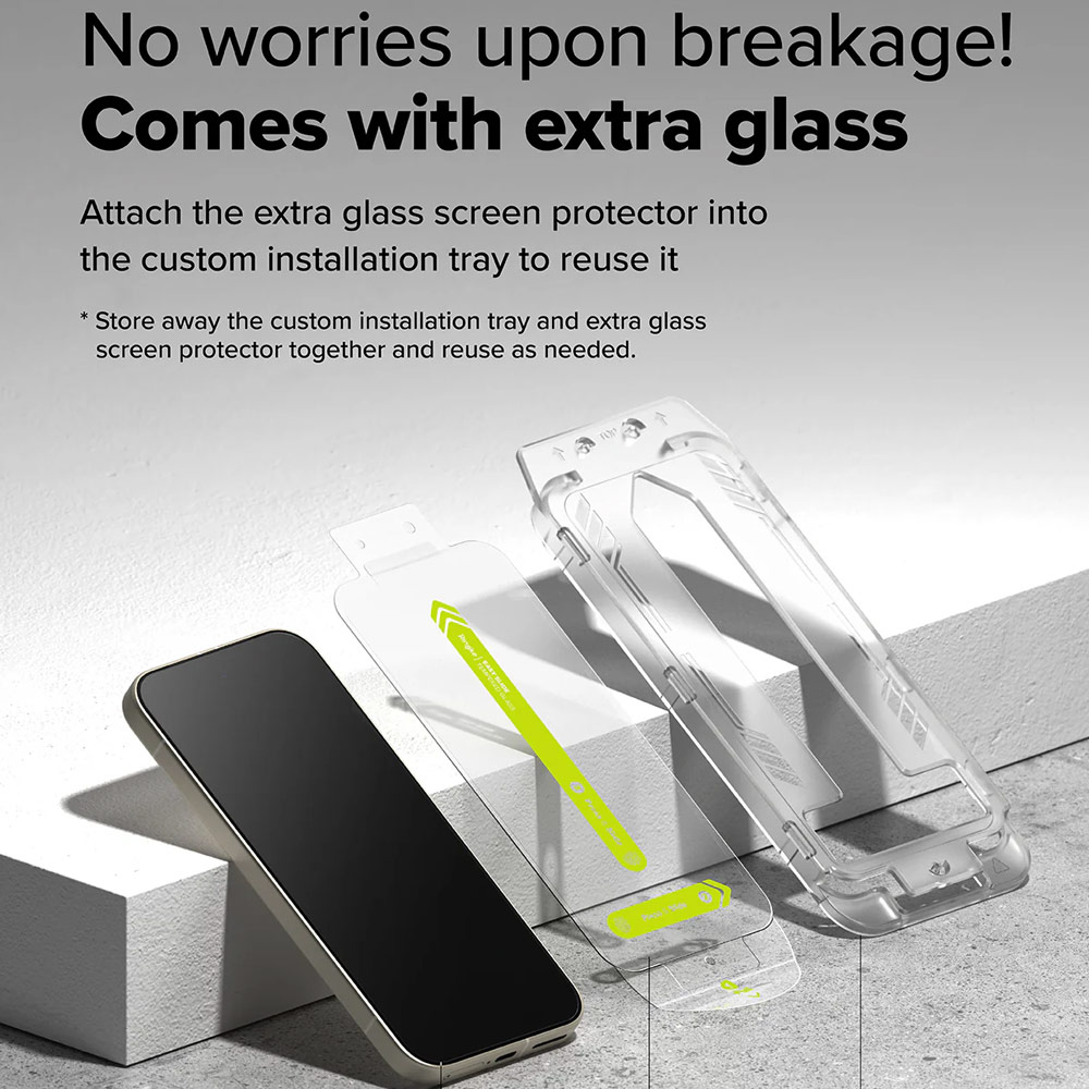 Picture of Google Pixel 9a Screen Protector | Ringke Easy Slide Tempered Glass Screen Protector for Google Pixel 9a (Clear) 2pcs