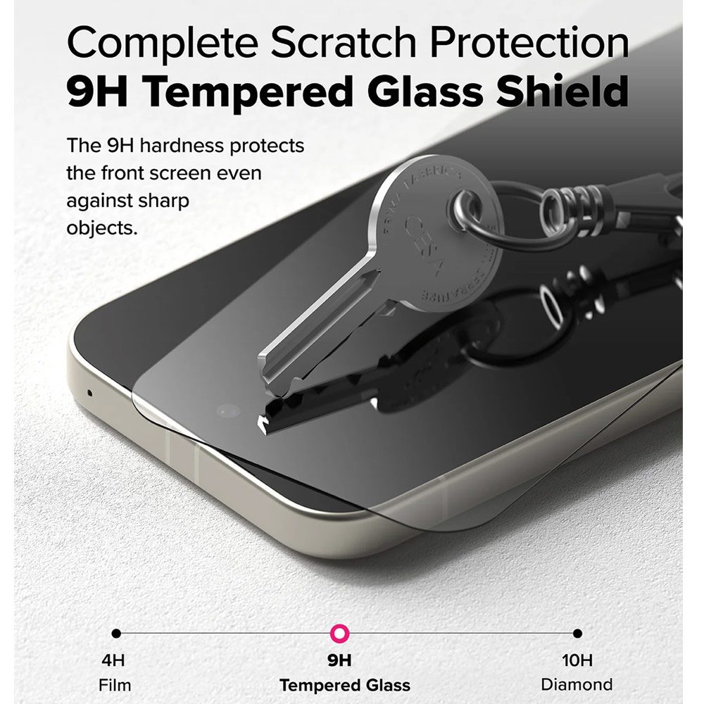 Picture of Google Pixel 9a Screen Protector | Ringke Easy Slide Tempered Glass Screen Protector for Google Pixel 9a (Clear) 2pcs