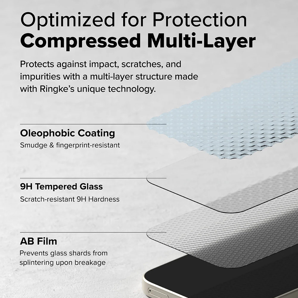 Picture of Google Pixel 9a Screen Protector | Ringke Easy Slide Tempered Glass Screen Protector for Google Pixel 9a (Clear) 2pcs