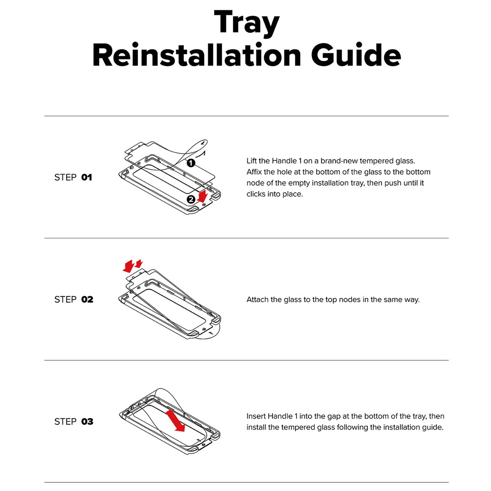 Picture of Nothing Phone 3a Screen Protector | Ringke Easy Slide Tempered Glass Screen Protector for Nothing Phone 3a | Pro (Clear) 2pcs