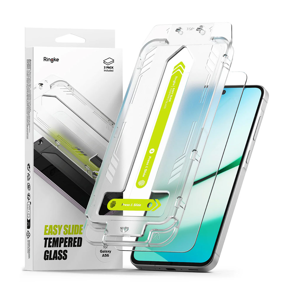 Picture of Samsung Galaxy A36 Screen Protector | Ringke Easy Slide Tempered Glass Screen Protector for Samsung Galaxy A36 (Clear) 2pcs