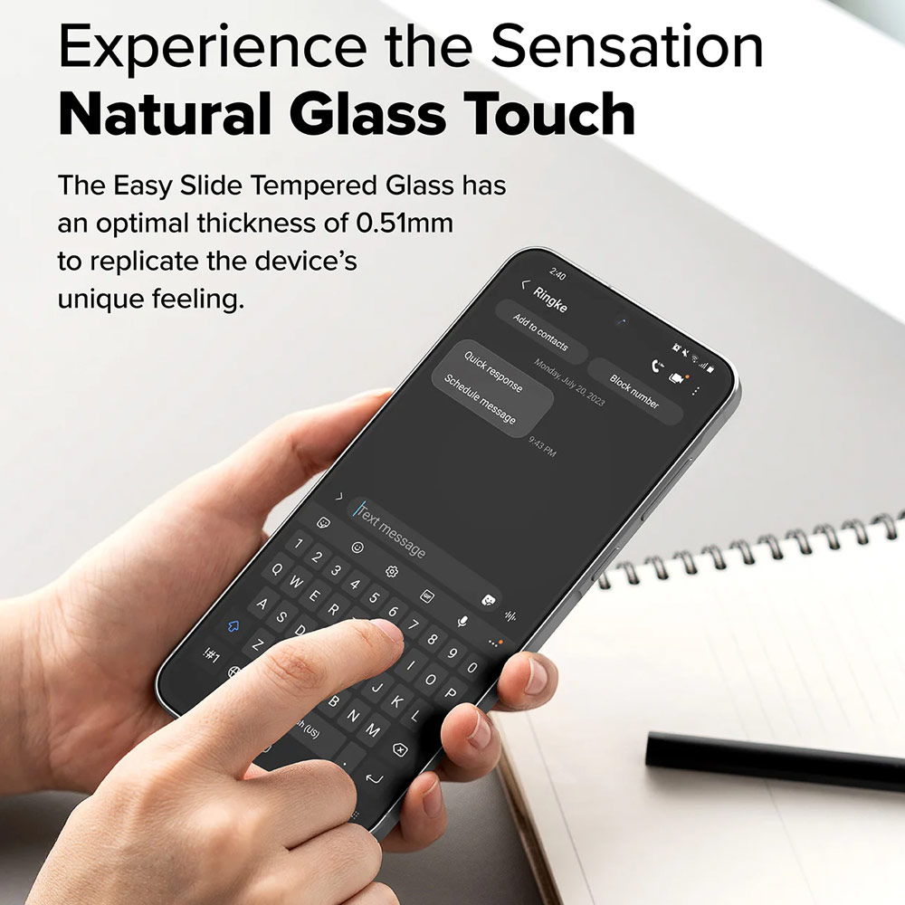 Picture of Samsung Galaxy A36 Screen Protector | Ringke Easy Slide Tempered Glass Screen Protector for Samsung Galaxy A36 (Clear) 2pcs