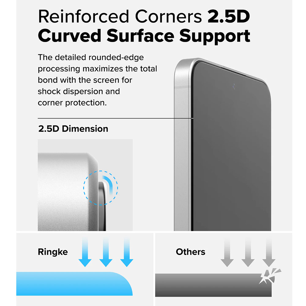 Picture of Samsung Galaxy A36 Screen Protector | Ringke Easy Slide Tempered Glass Screen Protector for Samsung Galaxy A36 (Clear) 2pcs