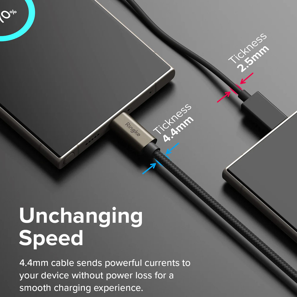 Picture of Ringke 60W PD3.0 480Mbps Fast Charge Charging Basic Cable USB C to USB C (Grey 200cm)