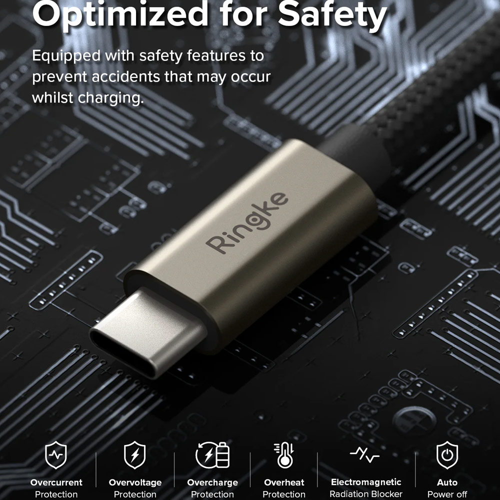 Picture of Ringke 60W PD3.0 480Mbps Fast Charge Charging Basic Cable USB C to USB C (Grey 200cm)