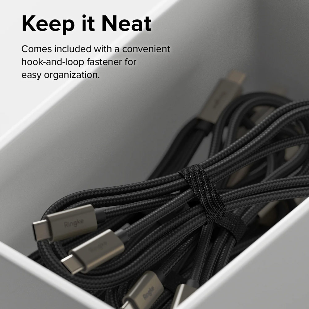 Picture of Ringke 60W PD3.0 480Mbps Fast Charge Charging Basic Cable USB C to USB C (Grey 200cm)