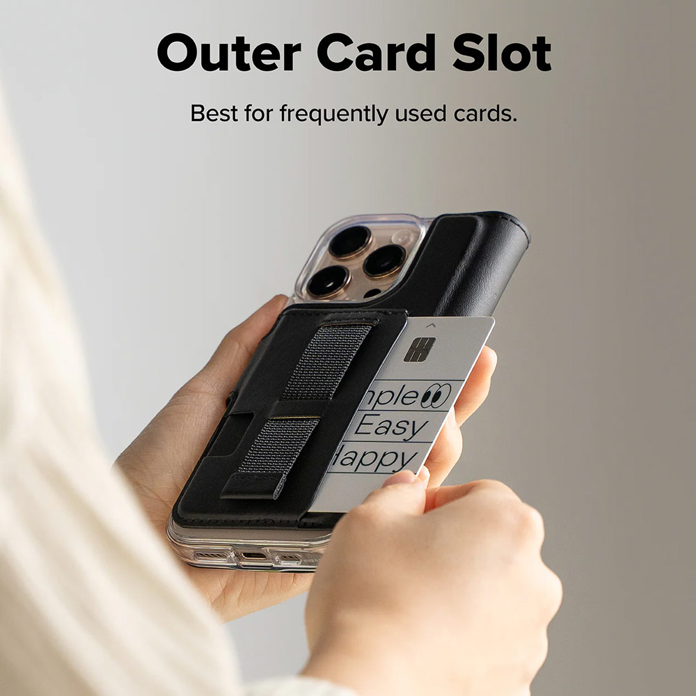 Picture of Apple iPhone 15 6.1  | Ringke Folio Grip Wallet Magnetic Flip Cover Card Holder for iPhone 16 Pro iPhone 16  (Black)