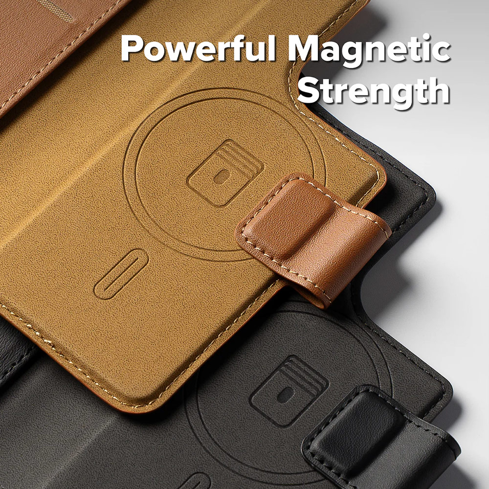 Picture of Apple iPhone 15 Plus 6.7  | Ringke Folio Grip Wallet Magnetic Flip Cover Card Holder for iPhone 16 Pro Max iPhone 16 Plus (Black)