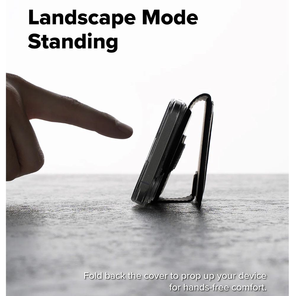 Picture of Apple iPhone 17 6.3 | Ringke Folio Grip Wallet Magnetic Storage capacity of 3 card slots and a large hidden pocket for iPhone 17 6.3 (Black)