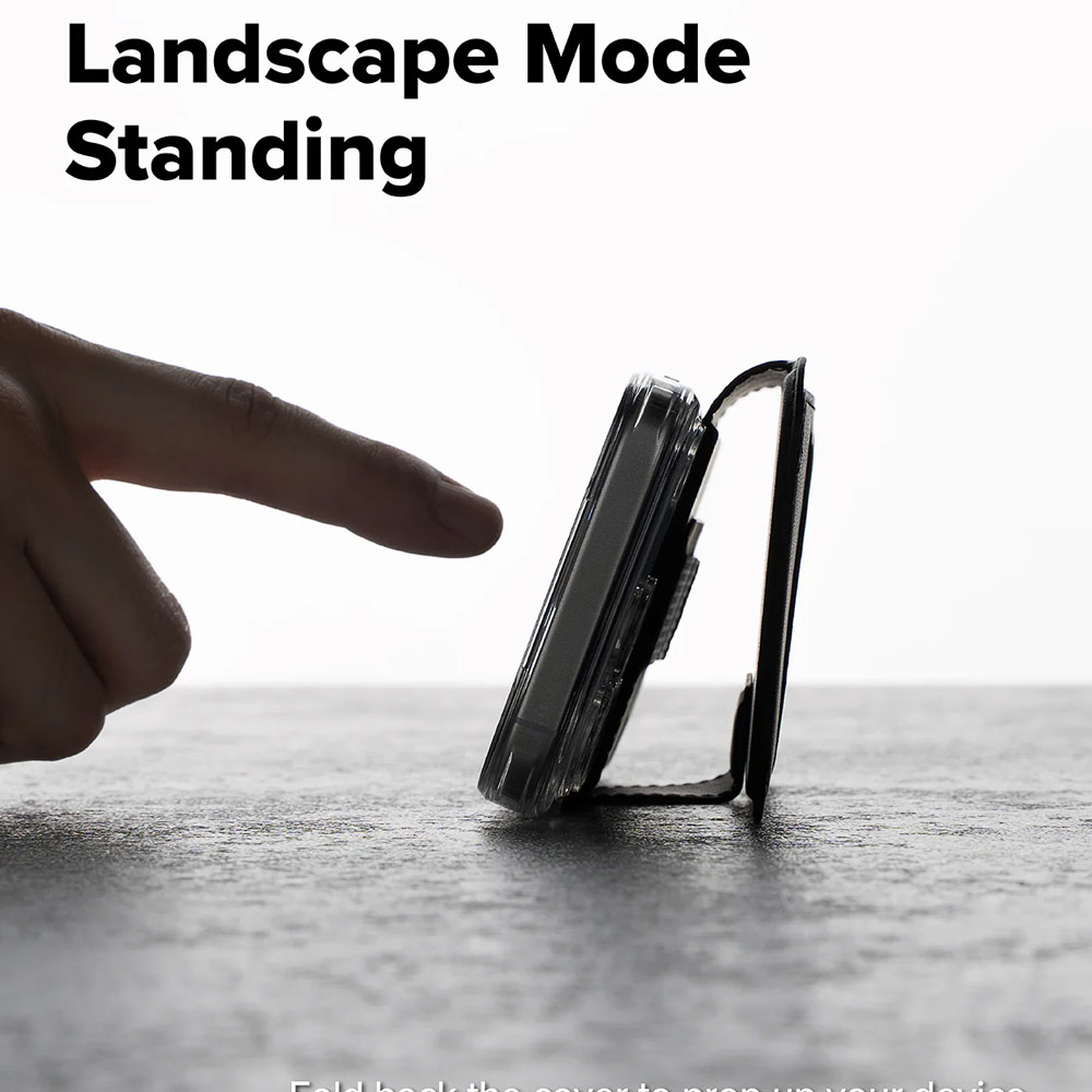 Picture of Apple iPhone 17 Pro 6.3  | Ringke Folio Grip Wallet Magnetic Storage capacity of 3 card slots and a large hidden pocket for iPhone 17 Pro 6.3 (Black)