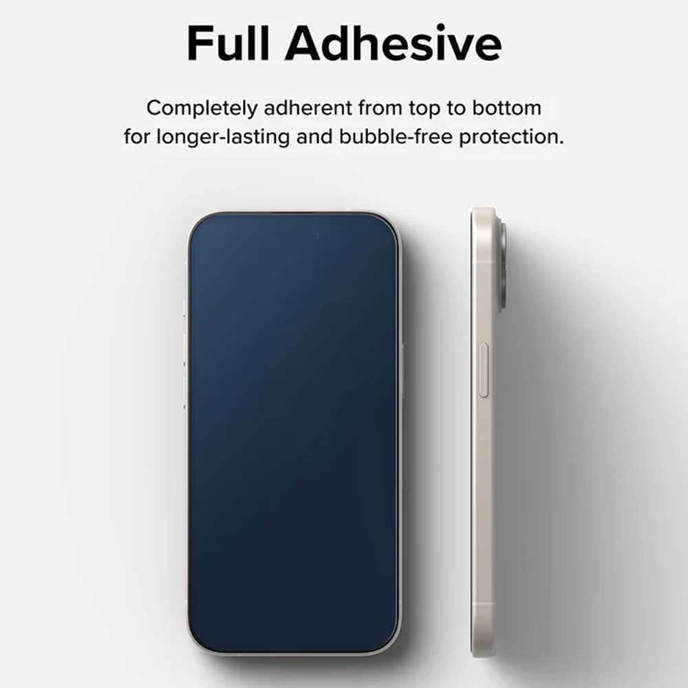 Picture of Apple iPhone 15 6.1 Screen Protector | Ringke Tempered Glass Full Cover Glass Screen Protector with Installation Jig Helper for iPhone 15 6.1 (Black)