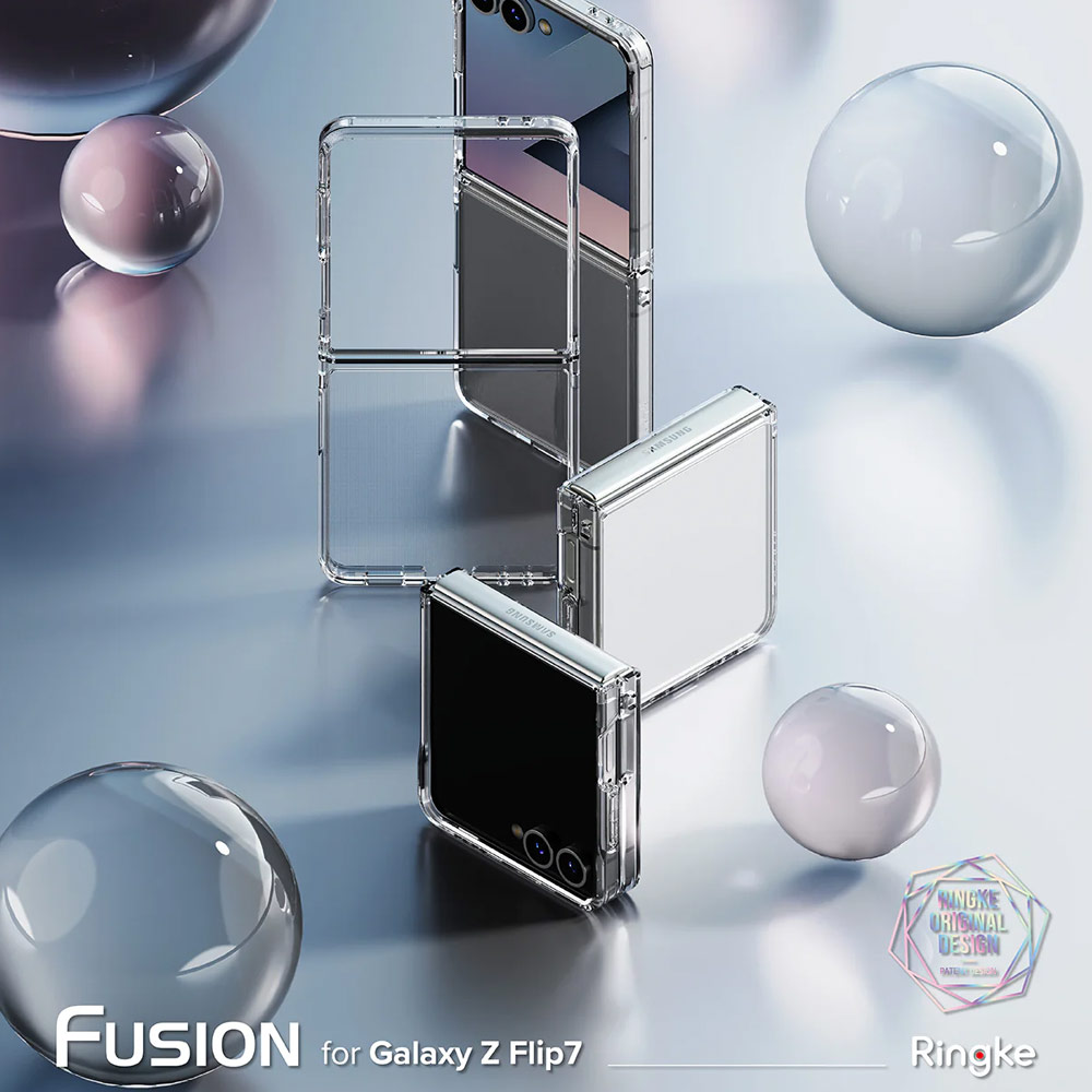 Picture of Samsung Galaxy Z Flip 7 Case | Ringke Fusion Protection Case with Strap Hole for Samsung Galaxy Z Flip 7 (Clear)