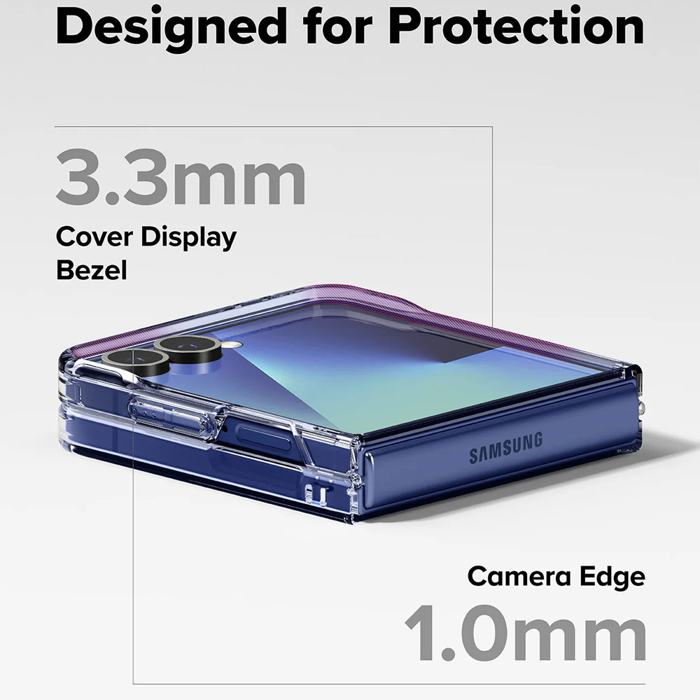 Picture of Samsung Galaxy Z Flip 7 Case | Ringke Fusion Protection Case with Strap Hole for Samsung Galaxy Z Flip 7 (Clear)