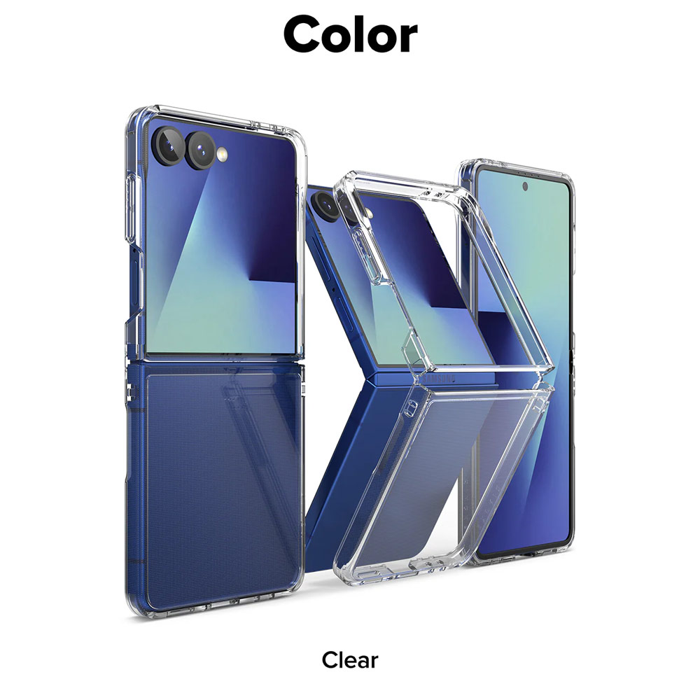 Picture of Samsung Galaxy Z Flip 7 Case | Ringke Fusion Protection Case with Strap Hole for Samsung Galaxy Z Flip 7 (Clear)