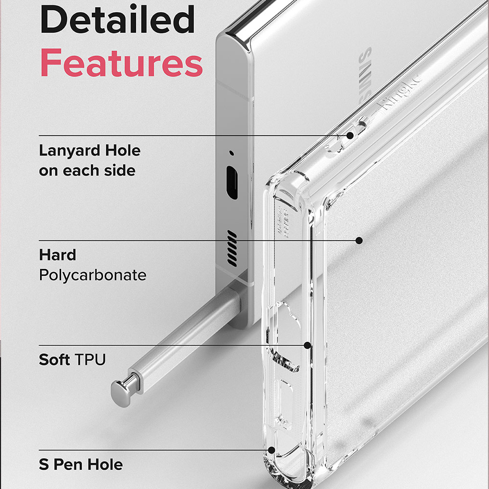Picture of Samsung Galaxy S22 Ultra 5G 6.8 Case | Ringke Fusion Protection Case for Samsung Galaxy S22 Ultra 6.8 (Matte Clear)