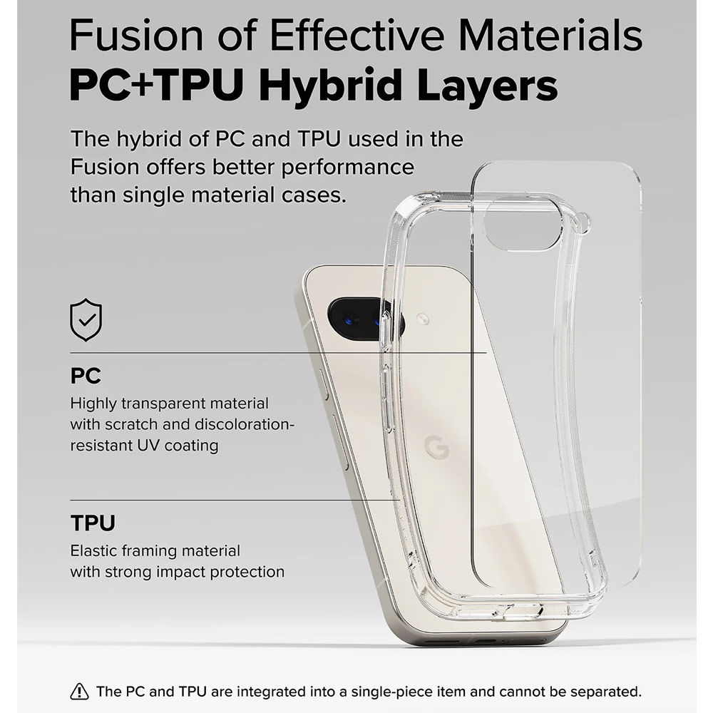 Picture of Google Pixel 9a Case | Ringke Fusion Clear Drop Drop Protection Case for Google Pixel 9a (Clear)