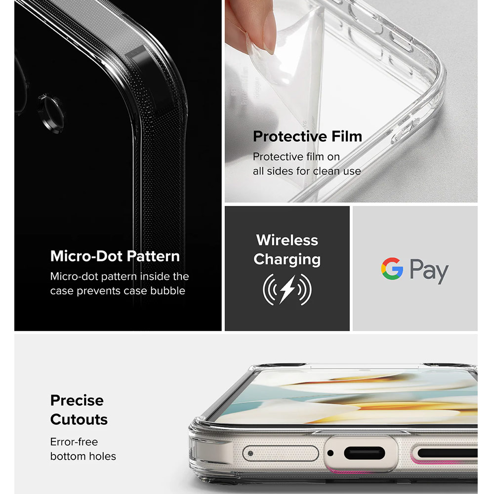 Picture of Google Pixel 9a Case | Ringke Fusion Clear Drop Drop Protection Case for Google Pixel 9a (Clear)