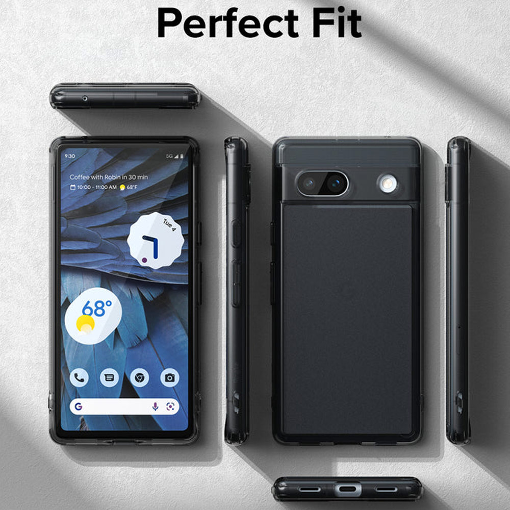 Picture of Google Pixel 7a  | Ringke Fusion Hybrid Clear Protection for Google Pixel 7a (Matte Smoke Black)
