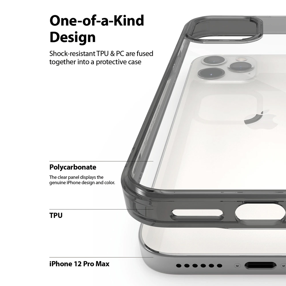 Picture of Apple iPhone 12 6.1 Case | Ringke Fusion Protection Case for Apple iPhone 12 iPhone 12 Pro 6.1 (Clear)