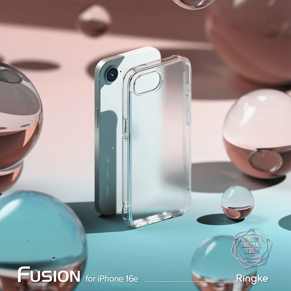 Picture of Apple iPhone 16e Case | Ringke Fusion Transparent Hybrid Protection Case for iPhone 16e (Matte)