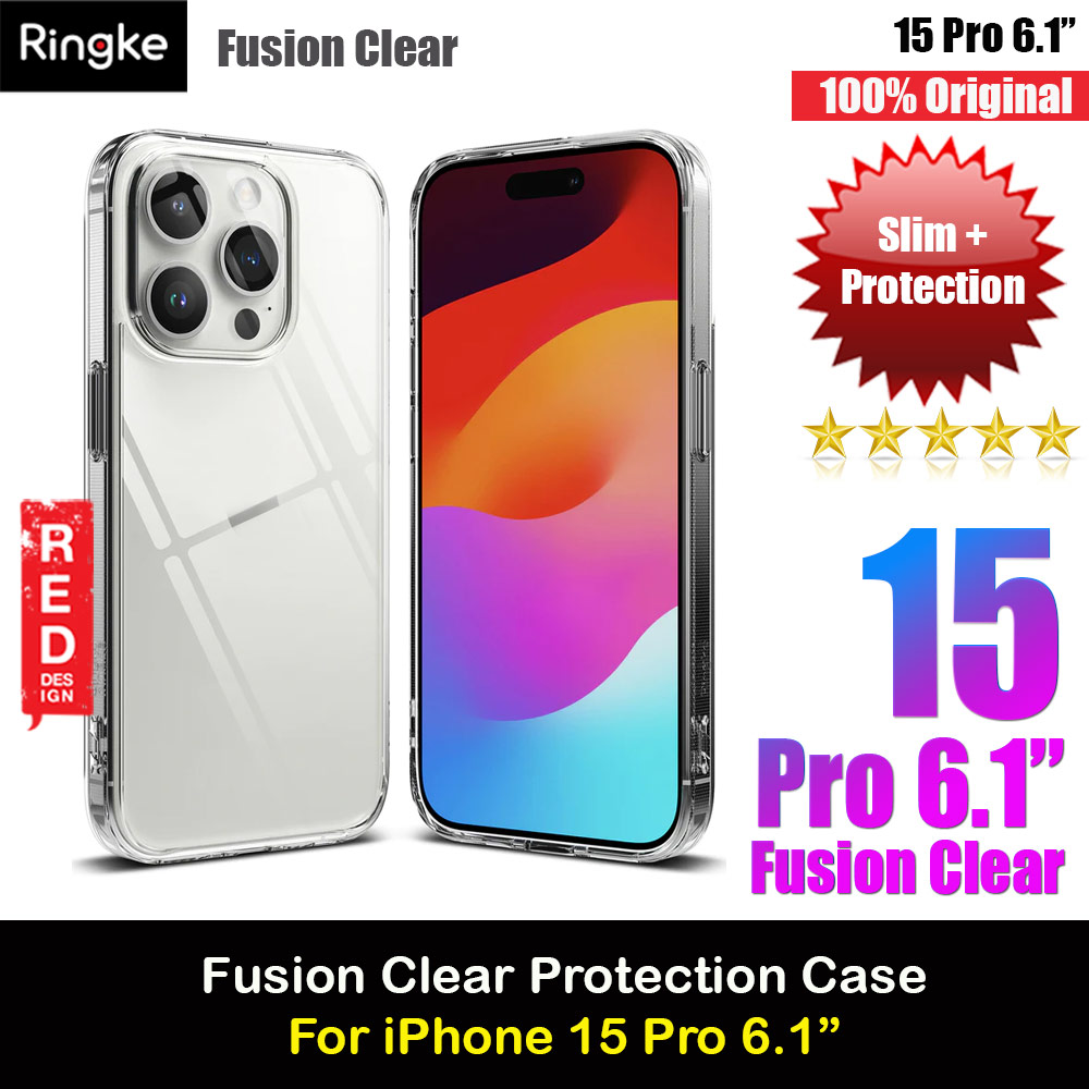 Picture of Ringke Fusion Slim Drop Protection Case for Apple iPhone 15 Pro 6.1 (Clear) Apple iPhone 15 Pro 6.1- Apple iPhone 15 Pro 6.1 Cases, Apple iPhone 15 Pro 6.1 Covers, iPad Cases and a wide selection of Apple iPhone 15 Pro 6.1 Accessories in Malaysia, Sabah, Sarawak and Singapore 