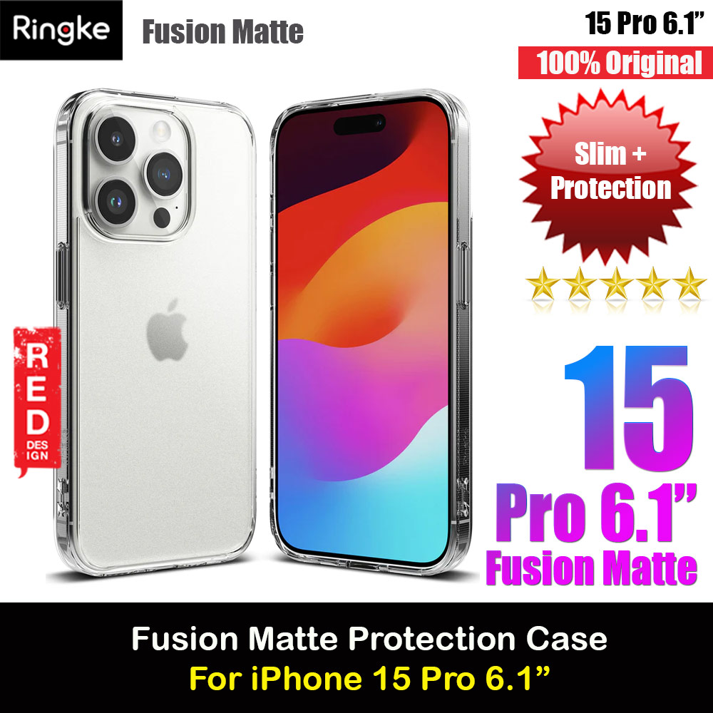 Picture of Ringke Fusion Slim Drop Protection Case for Apple iPhone 15 Pro 6.1 (Matte Clear) Apple iPhone 15 Pro 6.1- Apple iPhone 15 Pro 6.1 Cases, Apple iPhone 15 Pro 6.1 Covers, iPad Cases and a wide selection of Apple iPhone 15 Pro 6.1 Accessories in Malaysia, Sabah, Sarawak and Singapore 