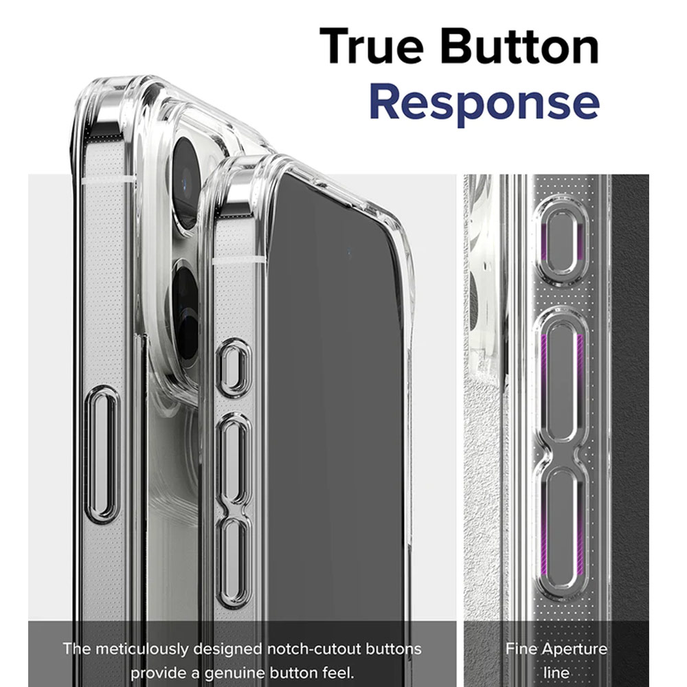 Picture of Apple iPhone 15 Pro 6.1 Case | Ringke Fusion Slim Drop Protection Case for Apple iPhone 15 Pro 6.1 (Clear)