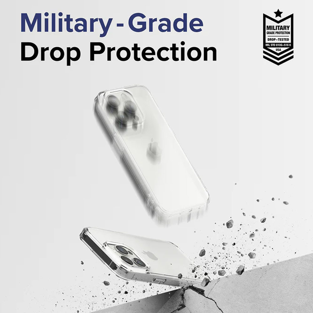 Picture of Apple iPhone 15 Pro 6.1 Case | Ringke Fusion Slim Drop Protection Case for Apple iPhone 15 Pro 6.1 (Clear)