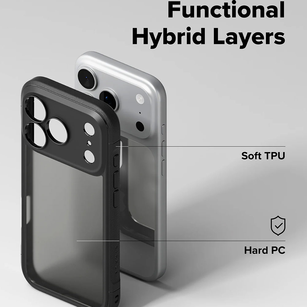 Picture of Apple iPhone 17 Pro Max 6.9 Case | Ringke Fusion Bold Anti Finger Print Anti Slip Drop Protection Case for iPhone 17 Pro Max 6.9 (Matte Black)