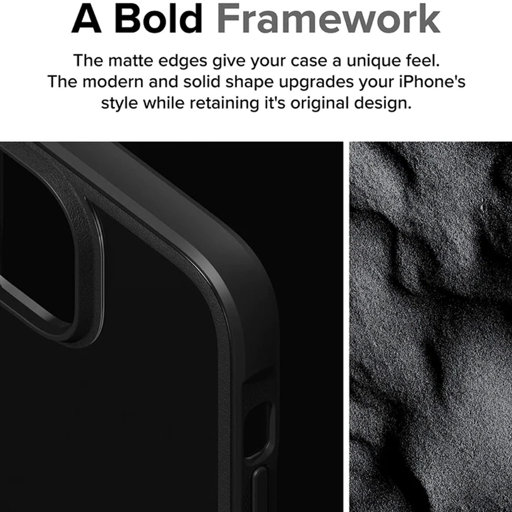 Picture of Apple iPhone 15 Plus 6.7 Case | Ringke Fusion Bold Anti Yellow Back Plate Drop Protection Case for Apple iPhone 15 Plus 6.7 (Matte Black)