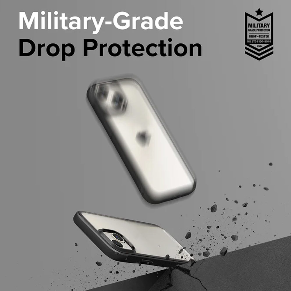 Picture of Apple iPhone 15 Plus 6.7 Case | Ringke Fusion Bold Anti Yellow Back Plate Drop Protection Case for Apple iPhone 15 Plus 6.7 (Matte Black)