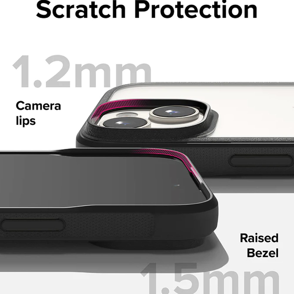 Picture of Apple iPhone 15 Plus 6.7 Case | Ringke Fusion Bold Anti Yellow Back Plate Drop Protection Case for Apple iPhone 15 Plus 6.7 (Matte Black)