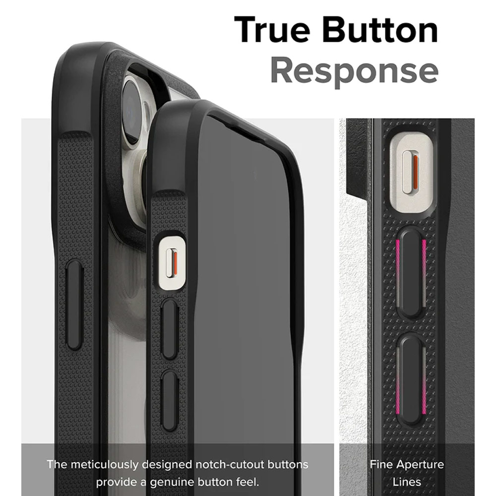 Picture of Apple iPhone 15 Plus 6.7 Case | Ringke Fusion Bold Anti Yellow Back Plate Drop Protection Case for Apple iPhone 15 Plus 6.7 (Matte Black)