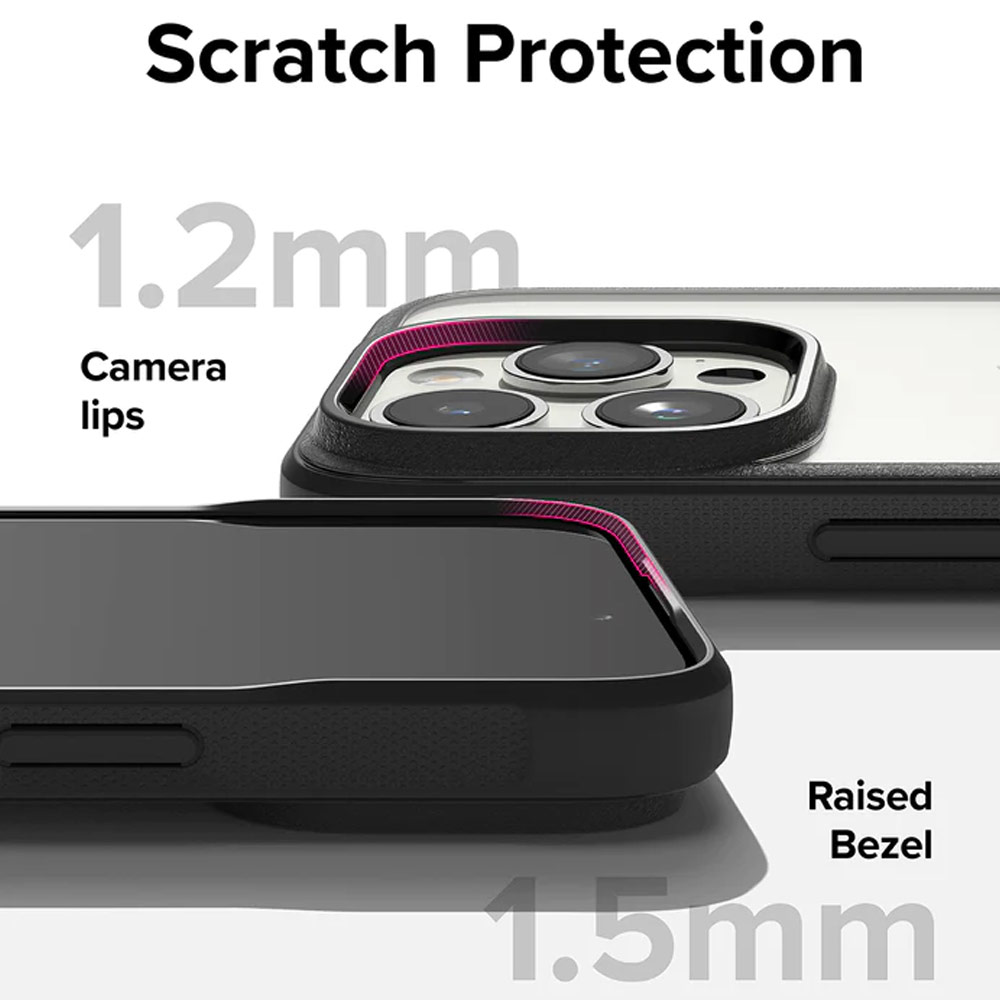 Picture of Apple iPhone 15 Pro 6.1 Case | Ringke Fusion Bold Anti Yellow Back Plate Drop Protection Case for Apple iPhone 15 Pro 6.1 (Matte Gray)