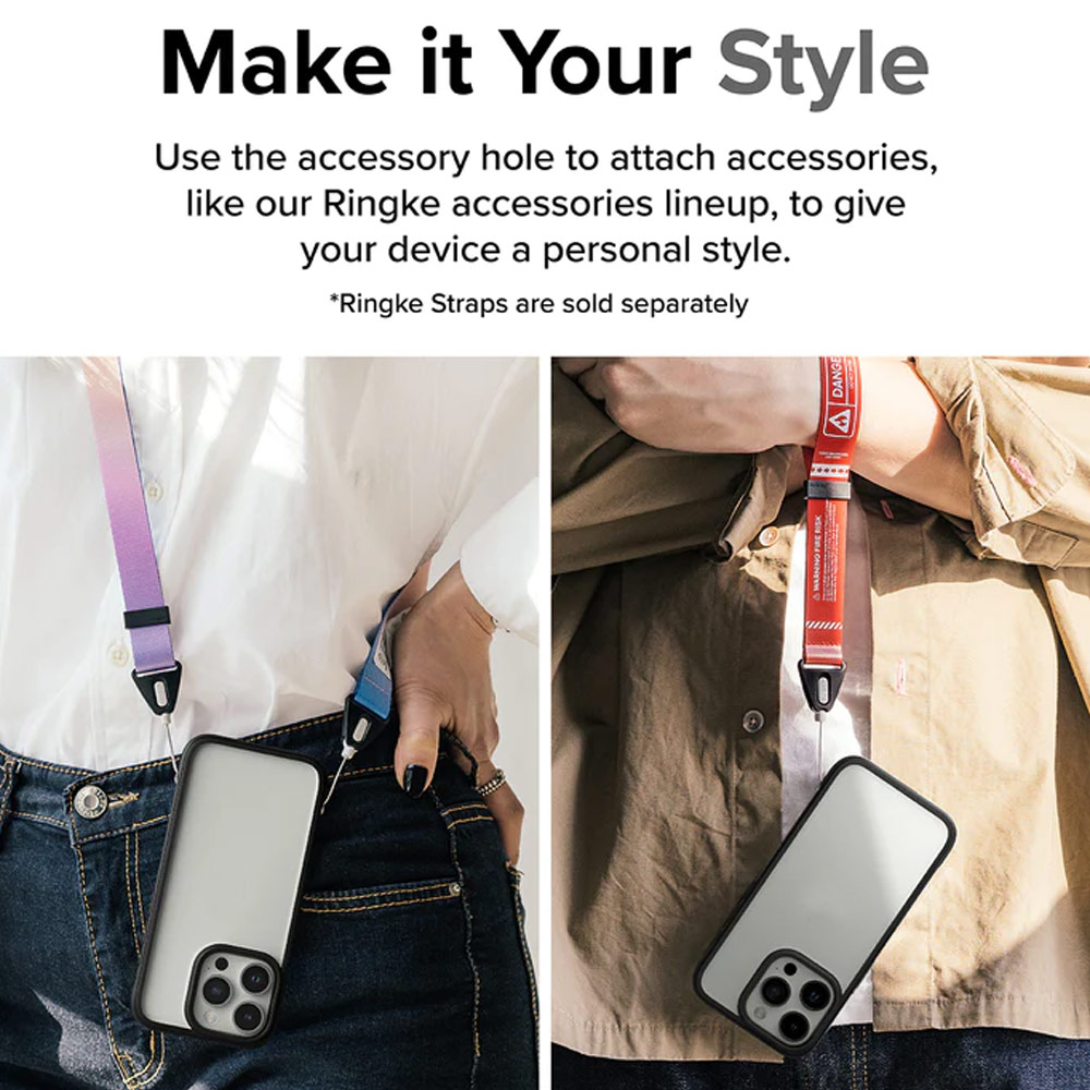 Picture of Apple iPhone 15 Pro 6.1 Case | Ringke Fusion Bold Anti Yellow Back Plate Drop Protection Case for Apple iPhone 15 Pro 6.1 (Matte Gray)