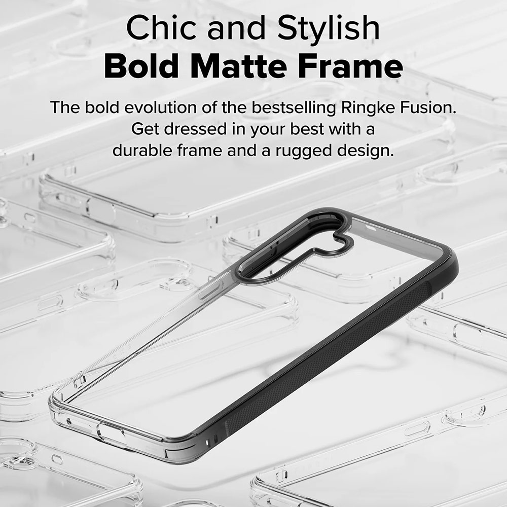 Picture of Samsung Galaxy S25 Case | Ringke Fusion Bold Transparent Protection Case for Samsung Galaxy S25 (Black)